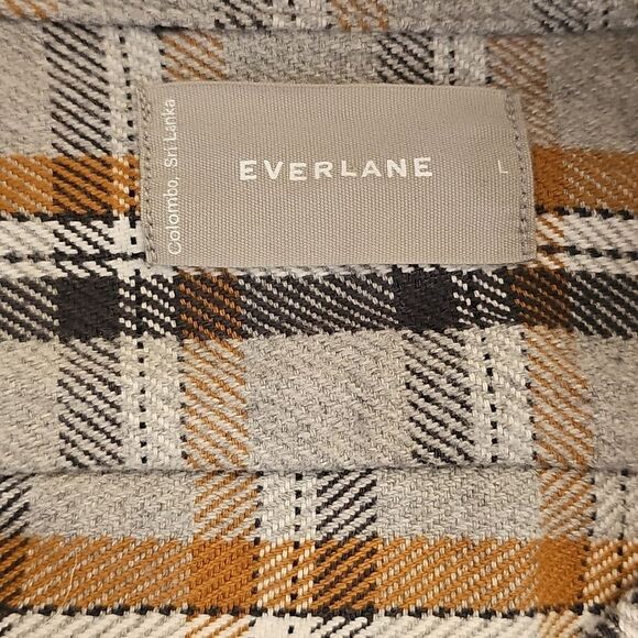 EVERLANE The Heavy Overshirt Plaid Button Down Men's L Shirt Jacket Anglercore - Picture 4 of 7